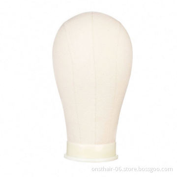 MYZYR Canvas Block Head Display Styling Training Mannequin Head Mannequin Manikin Head Wig Stand Free Get T Needle Holder